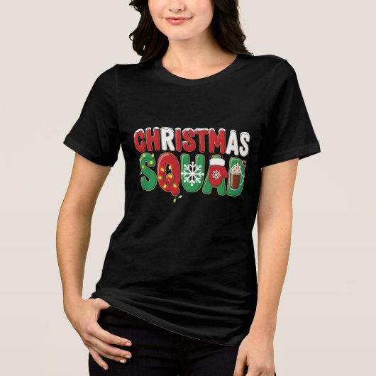 Official Christmas Squad Member | Funny Festive Ty トライブレンドＴシャツ (正面)