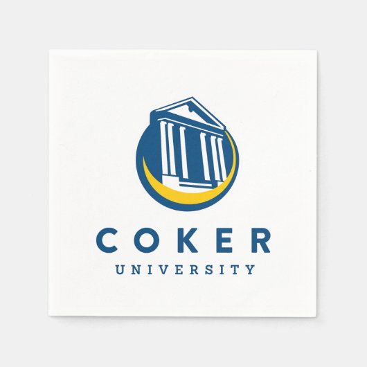 Official Coker University Logo スタンダードカクテルナプキン (正面)
