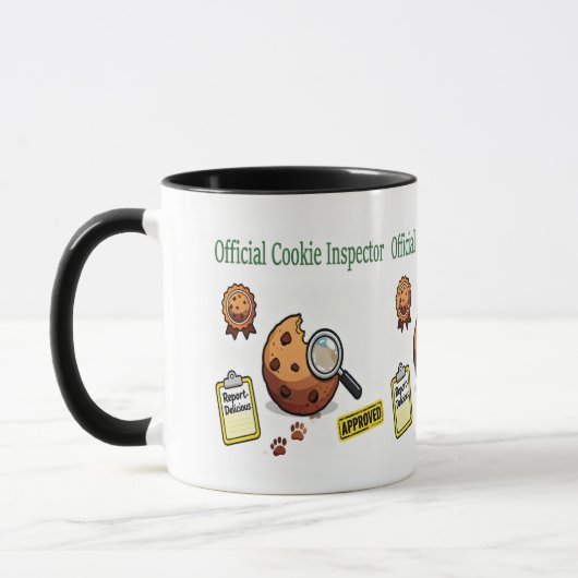 Official Cookie Inspector Mug – Funny Coffee Cup  マグカップ (左)