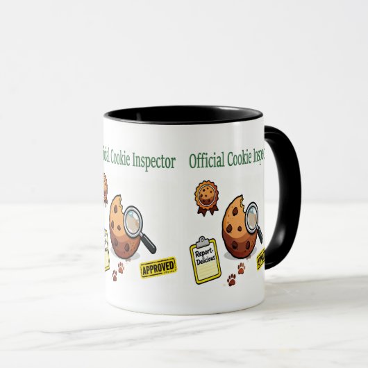 Official Cookie Inspector Mug – Funny Coffee Cup マグカップ (正面右)