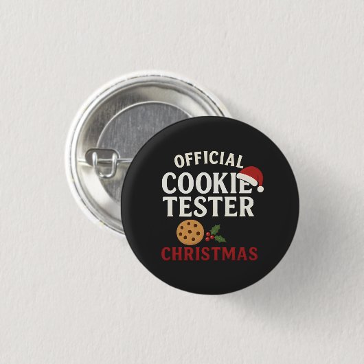 Official Cookie Tester Christmas Tee 缶バッジ (正面&裏面)