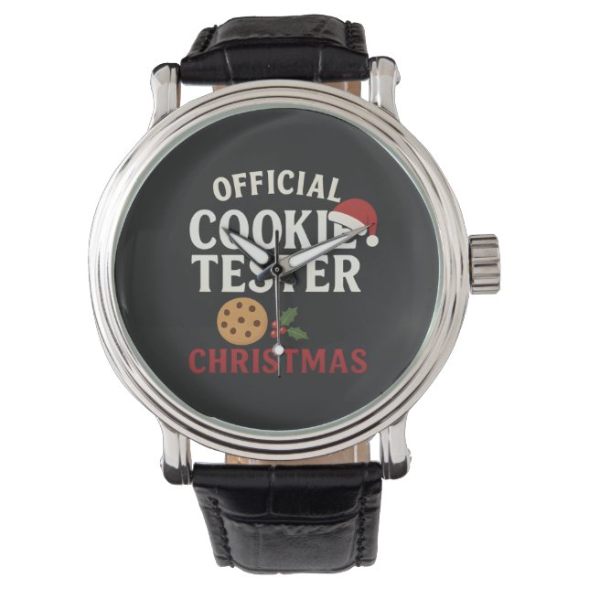 Official Cookie Tester Christmas Tee 腕時計 (正面)