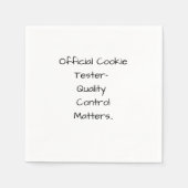 Official Cookie Tester- Quality Control Matters スタンダードカクテルナプキン (正面)