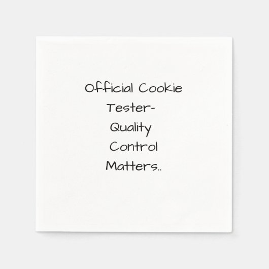 Official Cookie Tester- Quality Control Matters スタンダードカクテルナプキン (正面)