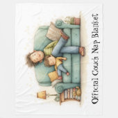 Official Couch Nap Blanket –Cozy Father’s Day Gift フリースブランケット (正面)