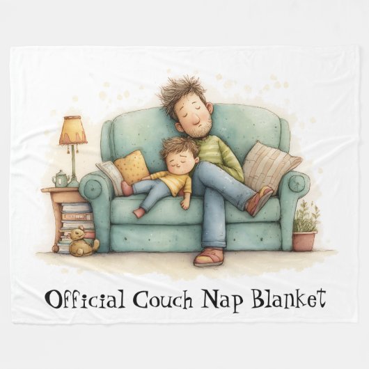 Official Couch Nap Blanket –Cozy Father’s Day Gift フリースブランケット (正面(横))