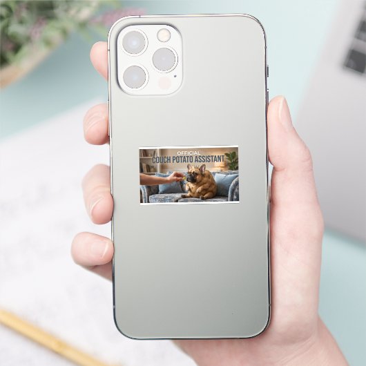 Official Couch Potato French Bulldog Cute Funny Do シール (スマートフォン)