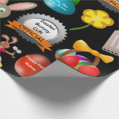 Official Easter Bunny (名前と場所付き) ラッピングペーパー (角)