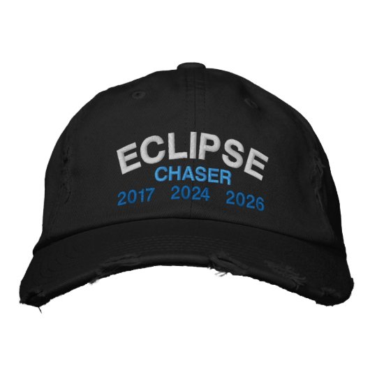 Official Eclipse Chaser Fun Saying Black 刺繍入りキャップ (正面)