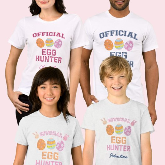 Official Egg Hunter Custom Name Easter Men Tシャツ
