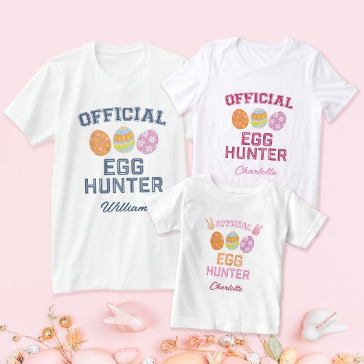 Official Egg Hunter Custom Name Easter Men Tシャツ