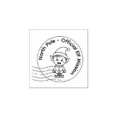 Official Elf Mission | North Pole Wood Art Stamp ラバースタンプ (インプリント)