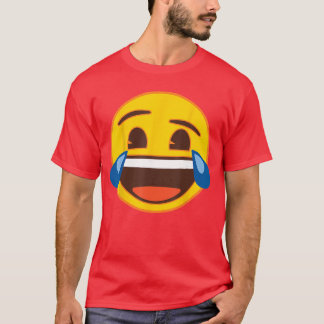 Official Emoji Laughing Tears Yellow Smile Face Tシャツ