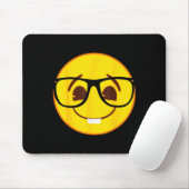 Official Emoji Nerd Gles Yellow Smile Face マウスパッド (マウス)
