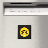 Official Emoji Nerd Gles Yellow Smile Face マグネット (インサイチュ (食洗機))