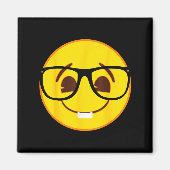 Official Emoji Nerd Gles Yellow Smile Face  マグネット (正面)