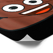 Official Emoji Poop Happy Yellow Smile Face  ポスター (角)