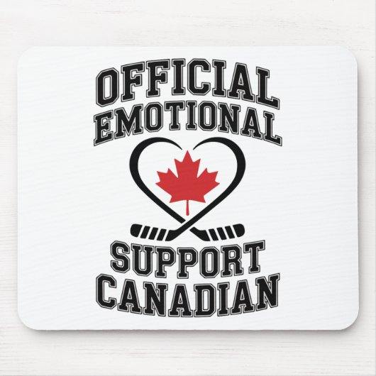 Official Emotional Support Canadian Hockey Player  マウスパッド (正面)