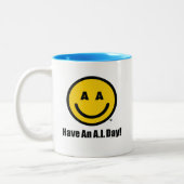 OFFICIAL Have A Nice A.I. Day MUG ツートーンマグカップ (左)