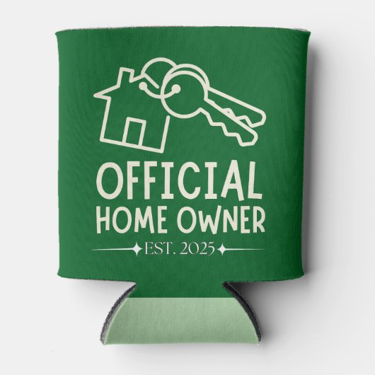 Official Homeowner Est. 2025 Proud First Timer 缶クーラー (正面)