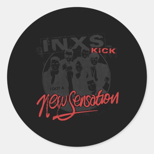 Official Inxs New Sensation Band写真 ラウンドシール (正面)