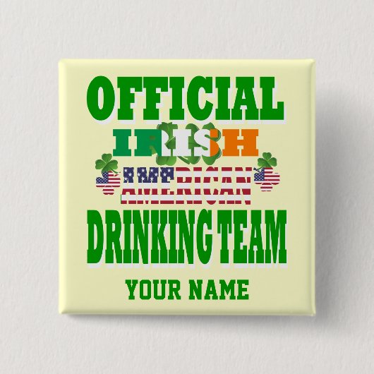 Official   Irish American drinking team 缶バッジ (正面)