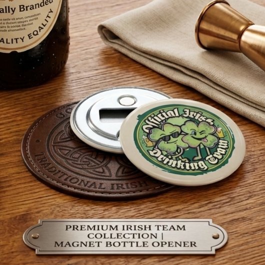 Official Irish Drinking Team Funny Retro 90s 栓抜き