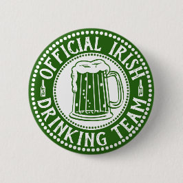 Official Irish Drinking Team Funny St Paddys Day 缶バッジ