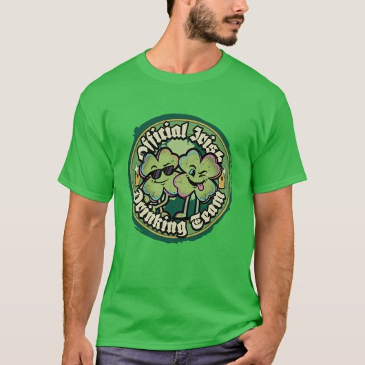 Official Irish Drinking Team Funny St Patricks Day Tシャツ (正面)