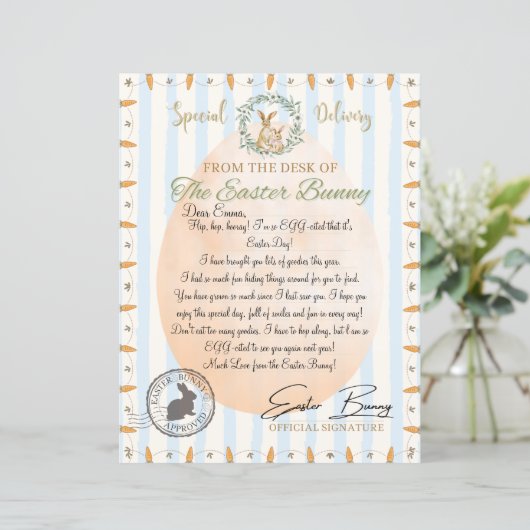 Official Letter from the Easter Bunny (Blue) (スタンド正面)