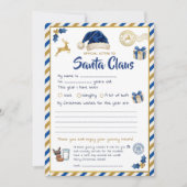 Official Letter to Santa Claus | Blue Gold Kids シーズンカード (正面)