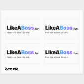 Official LikeABoss.fun Logo Sticker  長方形シール (シート)