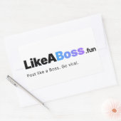 Official LikeABoss.fun Logo Sticker  長方形シール (封筒)