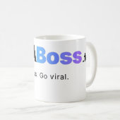 Official LikeABoss.fun Minimalist Logo Mug コーヒーマグカップ (正面右)