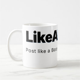 Official LikeABoss.fun Minimalist Logo Mug コーヒーマグカップ