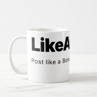 Official LikeABoss.fun Minimalist Logo Mug コーヒーマグカップ