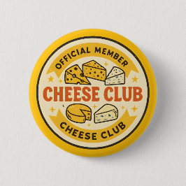 Official Member of the Cheese Club Funny gift 缶バッジ