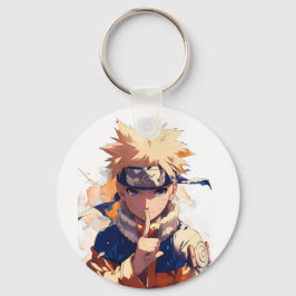 Official Naruto Uzumaki Anime Keychain - Metal Car キーホルダー