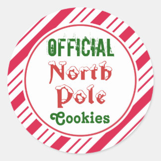 Official North Pole Cookiesスタンプ ラウンドシール