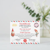 Official North Pole Elf Adoption Certificate  ポストカード (スタンド正面)