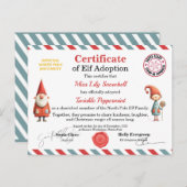 Official North Pole Elf Adoption Certificate  ポストカード (正面/裏面)