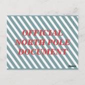 Official North Pole Elf Adoption Certificate  ポストカード (裏面)