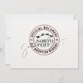Official North Pole Elf Adoption Certificate  招待状 (裏面)