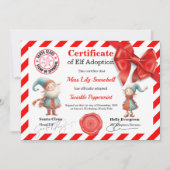 Official North Pole Elf Adoption Certificate  招待状 (正面)