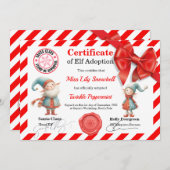 Official North Pole Elf Adoption Certificate  招待状 (正面/裏面)