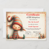 Official North Pole Elf Adoption Certificate  招待状 (正面)