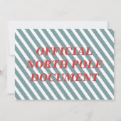 Official North Pole Elf Adoption Certificate  招待状 (裏面)