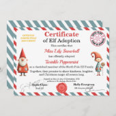 Official North Pole Elf Adoption Certificate  招待状 (正面/裏面)