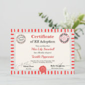Official North Pole Elf Adoption Certificate  招待状 (スタンド正面)