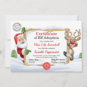 Official North Pole Elf Adoption Certificate  招待状 (正面)